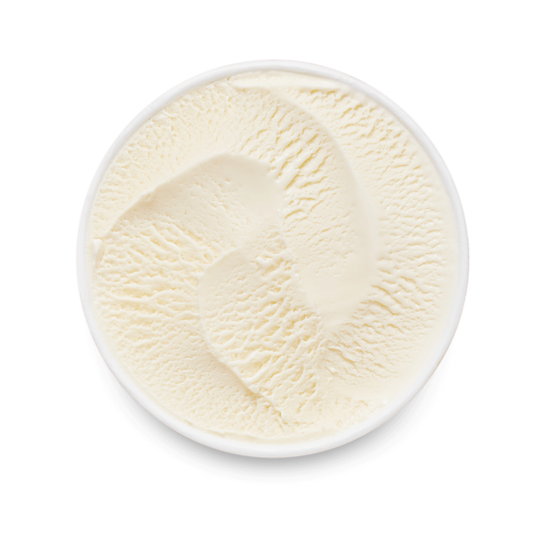 Haagen Dazs Vanilla Pint top view lid off
